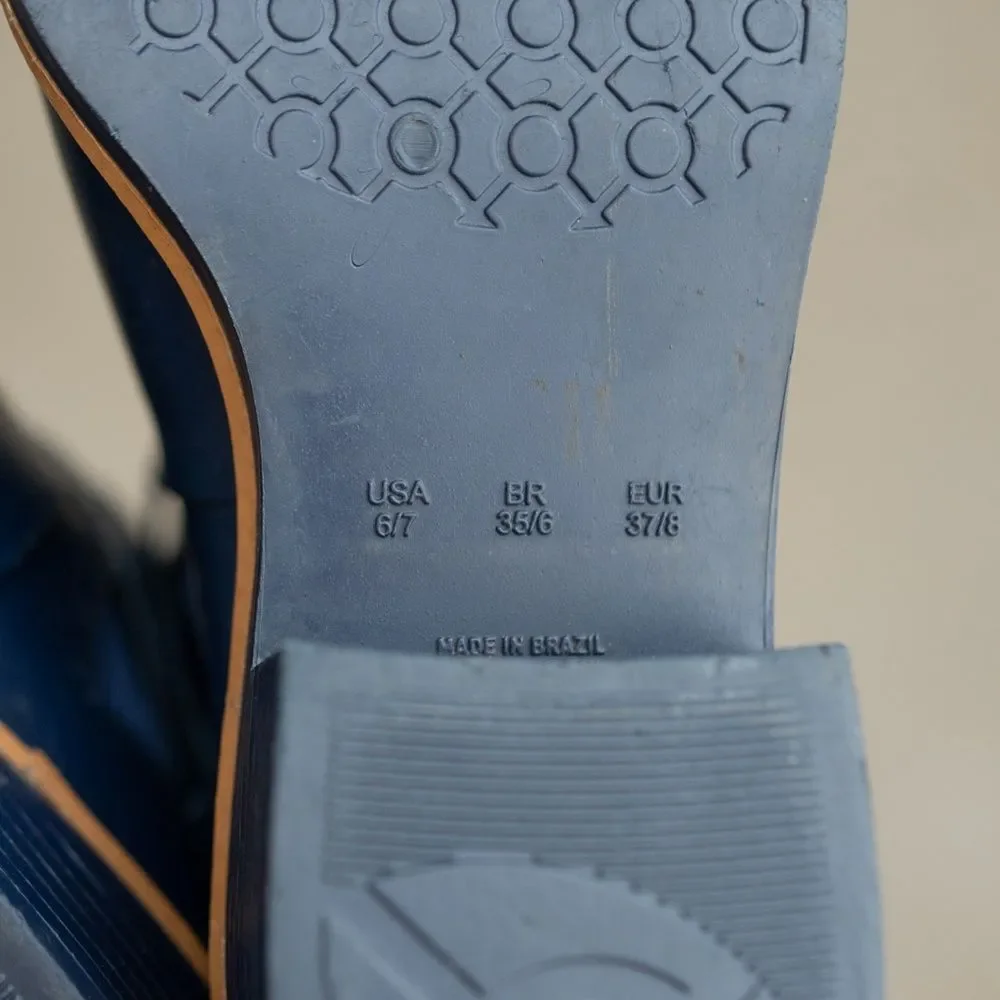 Women’s Bernardo Peony Navy Blue Rain‎ Boots size 6/7